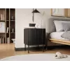 Conjunto de mesas de cabeceira 2 unid. Cama Meble ISLA 44,5×40×59 cm preto mate MDF/aglomerado