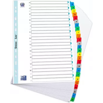 Ficheiro ELBA Mylar, A-Z, 26 peças, A4, 210 x 297 mm, separadores coloridos (596581-20)