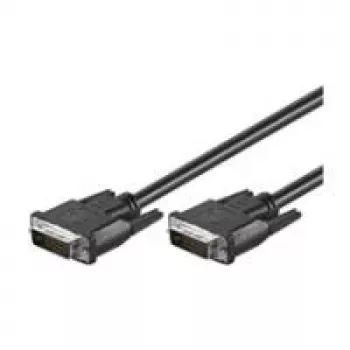 Cabo DVI-D FullHD Wentronic Goobay Dual Link, preto, 5 m - ficha DVI-D Dual-Link (24+1 pinos) macho > ficha DVI-D Dual-Link (24+1 pinos) macho (68084)