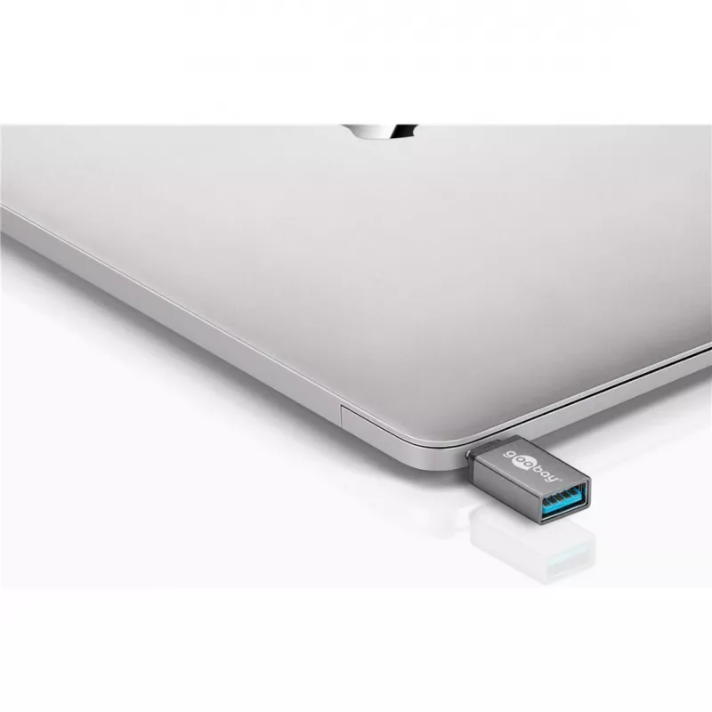 Adaptador USB-C™ Wentronic Goobay - conector fêmea USB 3.0 A, cinzento - para ligação entre dispositivos USB-C™ e USB-A (56621)