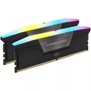 DIMM 64 GB DDR5-5600 (2x 32 GB) Dual-Kit, memória preta, CMH64GX5M2B5600C40, Vengeance RGB, INTEL XMP
