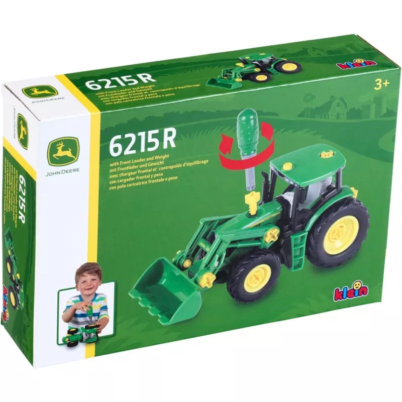 Conjunto de veículo Theo Klein 3903 trator de brinquedo pista de brincar 3 anos preto verde amarelo
