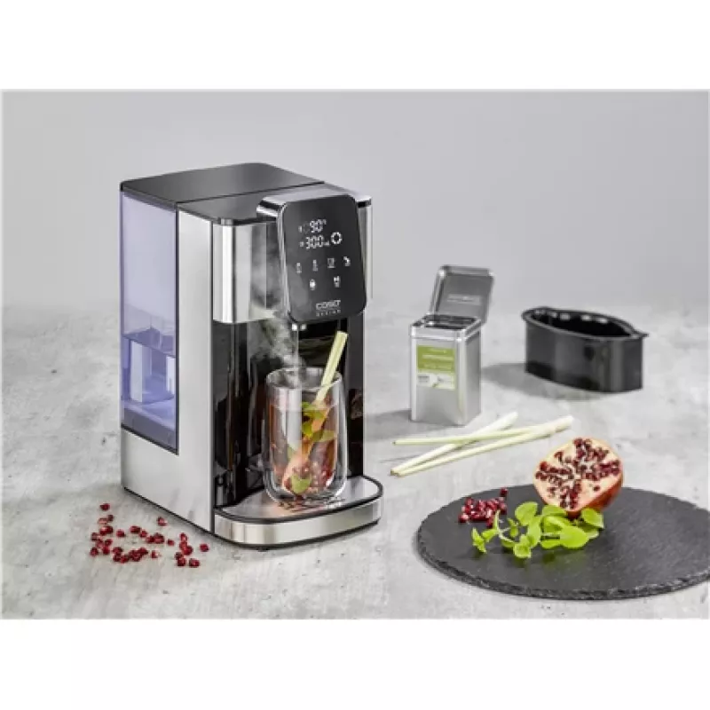 Chaleira elétrica Caso Turbo dispensador de água quente HW 1660 — 4 L, 2600 W, preto/aço inoxidável