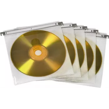 Capas protetoras duplas para CD/DVD Hama, 50 unid., branco, 2 discos