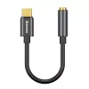 Adaptador de cabo Baseus CATL54-01 Type-C para 3,5 mm, preto