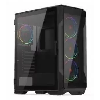 Caixa de PC KRUX HEKO KRXD001 Torre Midi ATX, vidro temperado, RGB, suporta ATX, GPU até 34 cm, dissipador da CPU 165 mm
