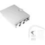 Helos 372088 Caixa de ligação doméstica FTTH, máx. 24 fibras, 6x LC/QD ou SC/DX