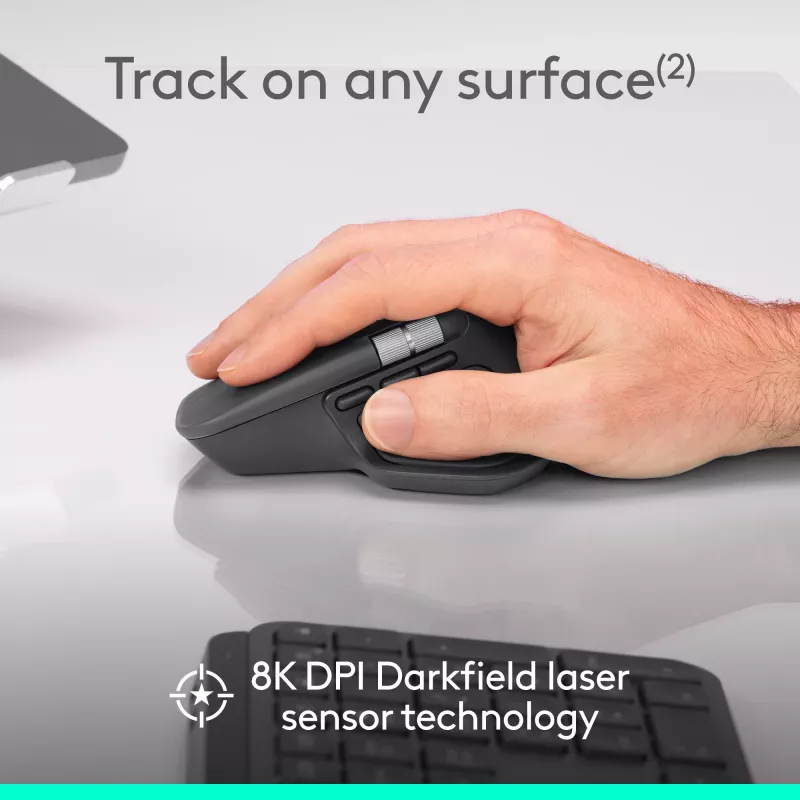 Logitech MX Master 4 for Business rato – sem fios + Bluetooth, 8000 DPI, grafite | Logitech