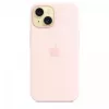 Capa de silicone com MagSafe para iPhone 15 - Rosa-claro
