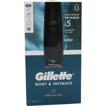 Aparador elétrico de corpo e íntimo Gillette Body & Intimate i5 — máquina de barbear sem fios para homem para cuidados corporais