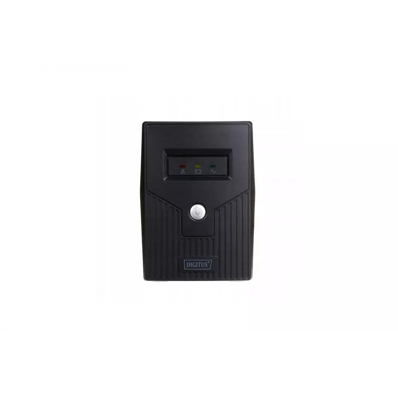 Fonte de alimentação ininterrupta DIGITUS Line-Interactive DN-170064-B 800 VA (480 W), AVR, LCD, torre, 2 saídas AC, tipo F