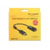 DeLOCK - Adaptador de vídeo/áudio - DisplayPort / HDMI - DisplayPort (macho) - HDMI, 19 pinos (fêmea) - 20 cm - (DisplayPort 1.2) - Preto (62609)