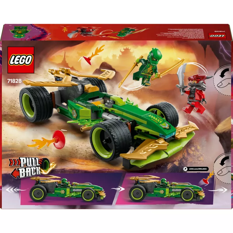 LEGO conjunto de construção NINJAGO Lloyds Action Speedster 71828, 181 peças, 2 minifiguras, idade 7+