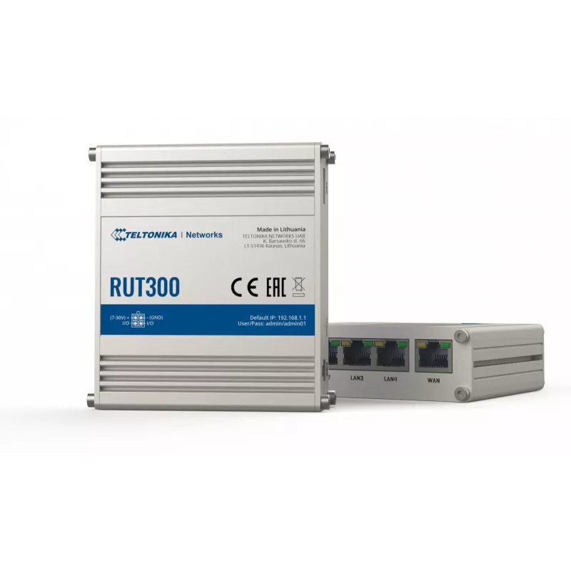 Router industrial com fios TELTONIKA RUT300 5X RJ45 100 MB/s