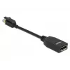DeLOCK - Adaptador DisplayPort - Mini DisplayPort (M) com bloqueio para DisplayPort (F) - DisplayPort 1.4 - 15 cm - sem halogéneos, suporte 8K - Preto (65978)