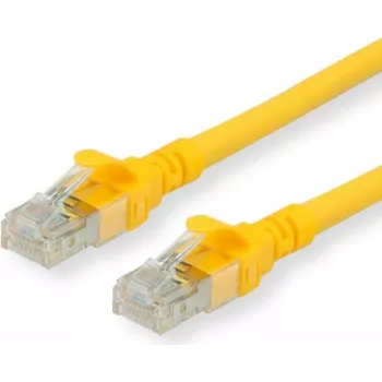 ROLINE - Cabo de patch - RJ-45 (M) para RJ-45 (M) - 1 m - UTP - CAT 6a - isento de halogéneos, moldado, condutor flexível - Amarelo (21.15.2721)