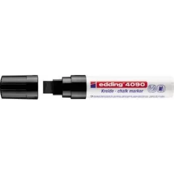 Marcador de giz Edding 4090 ponta cunha preto