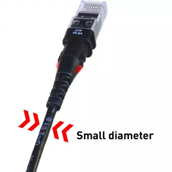 Cabo patch Ethernet Patchsee TP-6A-U/8 preto