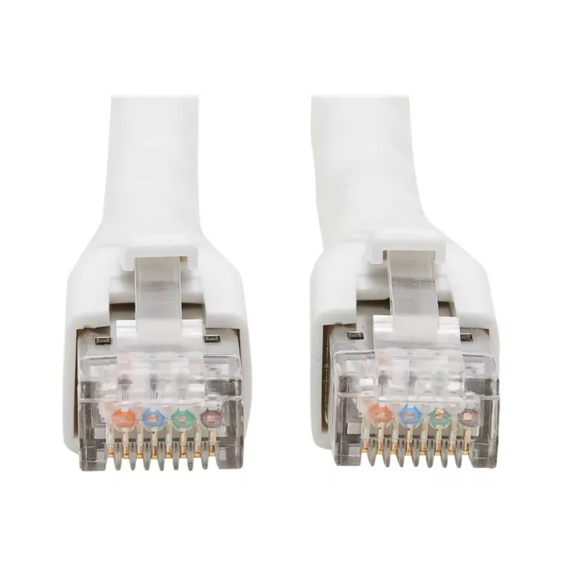 Cabo Ethernet blindado S/FTP série Cat8 25G/40G certificado da Eaton Tripp Lite, à prova de dobras (RJ45 M/M), PoE, branco, 1,83 m - cabo de rede - RJ-45 (M) para RJ-45 (M) - 1,829 m - S/FT