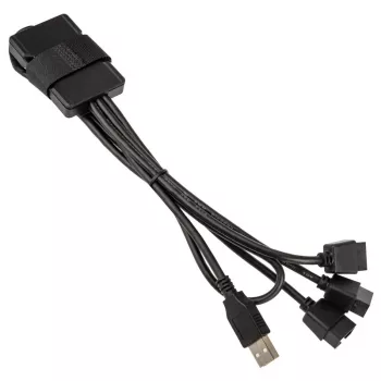 Hub USB Lian Li PW-U2TPAB Type-A macho 1-para-3 IDC 9-Pin
