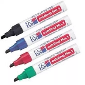 Marcador permanente Edding 10 n.º 1, ponta 1,0–5,0 mm, cores sortidas