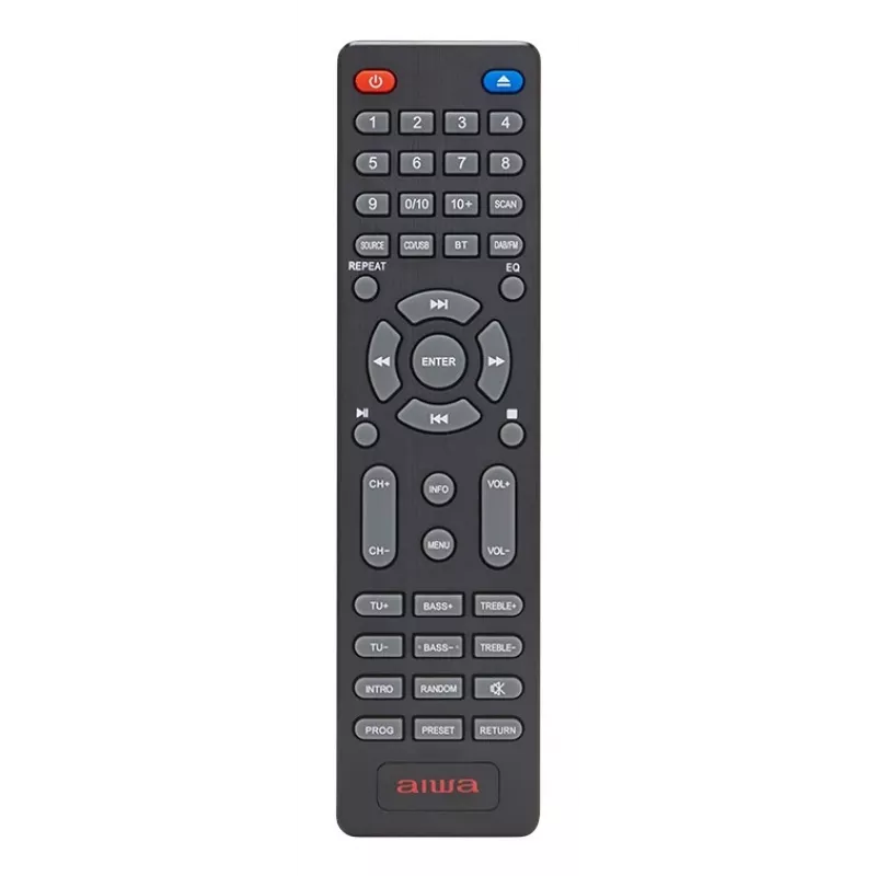 Micro-sistema de áudio doméstico Aiwa MSBTU-700DAB — 25 W RMS, DAB+/FM, Bluetooth 10 m, gaveta para CD, visor LED, preto/azul ártico