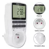 Temporizador eletrónico QOLTEC PC0628 com visor LCD, contagem decrescente de 24 horas