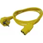 ROLINE - cabo de alimentação - CEE 7/7 (macho) angular para IEC 60320 C13 reto - AC 250 V - 10 A - 1,8 m - amarelo - Alemanha (19.08.1011)