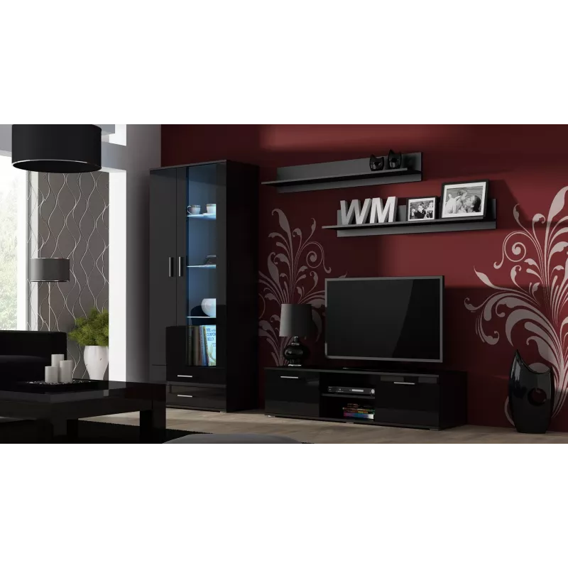 Suporte de TV Cama SOHO 140 preto/preto brilhante