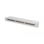 DIGITUS DN-91624S patch panel de 24 portas Cat6 blindado, 1U 19 polegadas, cinzento