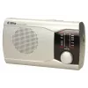 Rádio portátil Eltra EWA prateado — recetor AM/FM, alimentado por pilhas