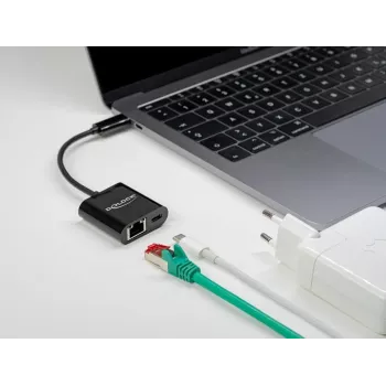 Adaptador USB Type-C DeLOCK 66644 Gigabit LAN Power Delivery