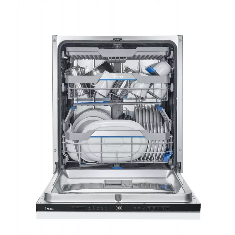 Midea MDWEB1403MB-WI máquina de lavar loiça de encastrar, 60 cm, 14 conjuntos de loiça, 44 dB, Wi-Fi, classe energética C