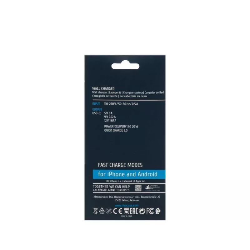 Carregador de parede/BRANCO PS4101 W00 Rivacase