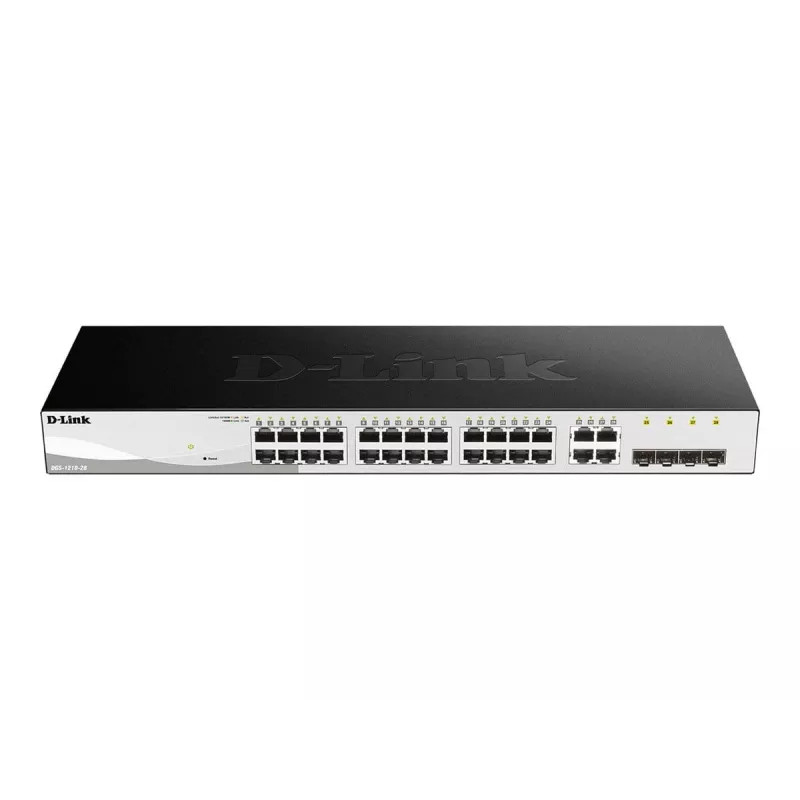 D-Link DGS-1210-28 gerido L2/L2+ 1U preto