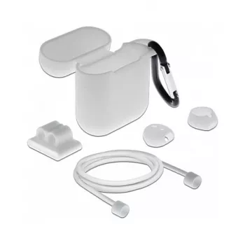 Capa DeLOCK Apple AirPods conjunto de acessórios branco