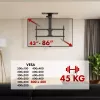 Suporte de teto para TV MACLEAN MC-109 T VESA 800x400 para ecrãs 43–86 polegadas, carga máx. 45 kg