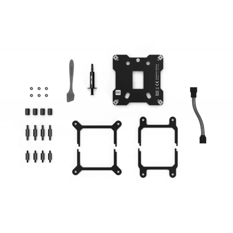 Bloco de água para refrigeração líquida Alphacool 13447 latão cobre prateado RGB 5V
