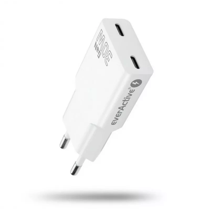 Fonte de alimentação everActive SC-385Q Super slim QC 4 Fast Charging — carregador rápido USB, design compacto