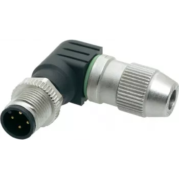 Ficha angular M12 Harting M12 21 01 140 5 4 polos — ficha angular de sinal/dados