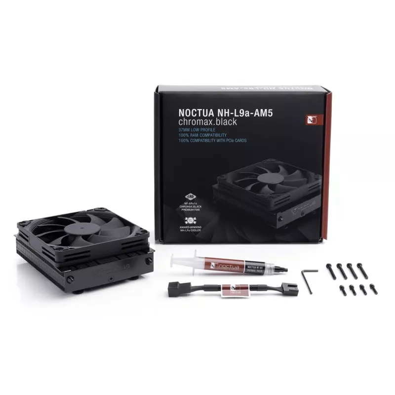 Arrefecedor de processador Noctua NH-L9A-AM5 CHROMAX.preto 9,2 cm 600-2500 rpm