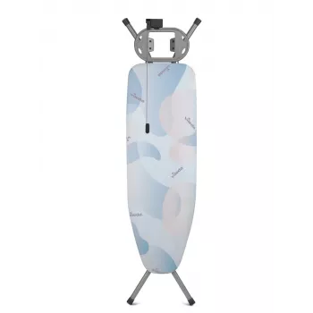 Tábua de passar a ferro tamanho grande VILEDA Bravo Plus 143032 — altura ajustável 80–97 cm, superfície de passar 380×1200 mm, tampo em malha de aço