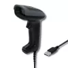Leitor de códigos de barras manual QOLTEC 50863 — leitor 1D/2D, USB com fios, sensor LED, preto, 5V, cabo de 1,8 m