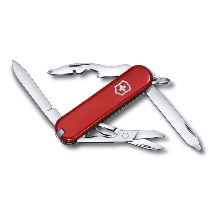 Faca multiusos Victorinox Rambler lâmina Clip-Point 5,8 cm vermelho