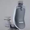 Cadeira de escritório ergonómica Up Up Athene preta, cinzento + tecido azul