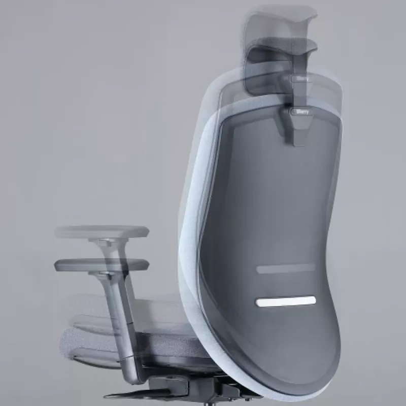 Cadeira de escritório ergonómica Up Up Athene preta, cinzento + tecido azul