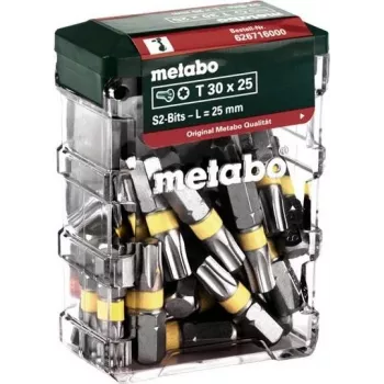 Conjunto de pontas para chave de fendas Metabo SP T30 25 mm, 25 peças
