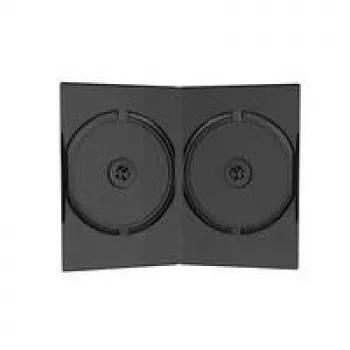 Caixa de vídeo DVD MEDIARANGE - capacidade: 2 CD/DVD - preto (pack de 50)