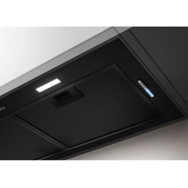 Exaustor encastrável Elica FOLD-BLK-60, filtro em aço inoxidável/carvão ativo, 514×251×283 mm, 580 m³/h