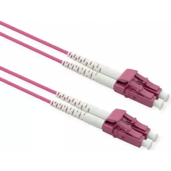 Cabo de fibra ótica ROLINE 50/125µm OM4 - LC/LC - reforçado com aço - LSOH - violeta - 20 m